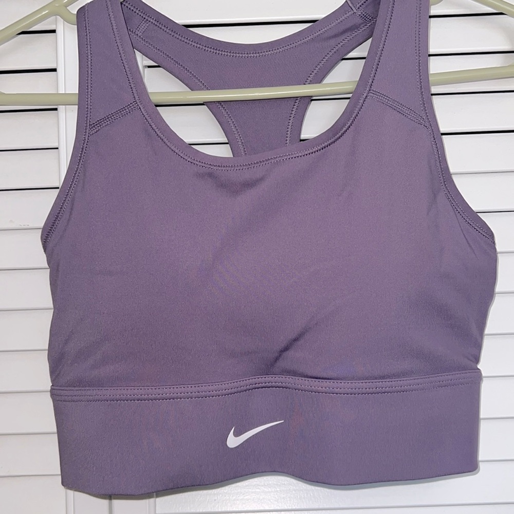 NWOT - Nike Swoosh Long Line Sports Bra. - Size M. Color is purple/plum.
